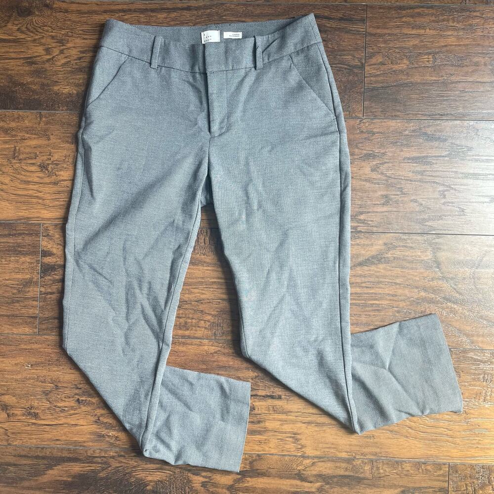 A New Day Gray Cotton-Blend Stretch Trouser Size 2
